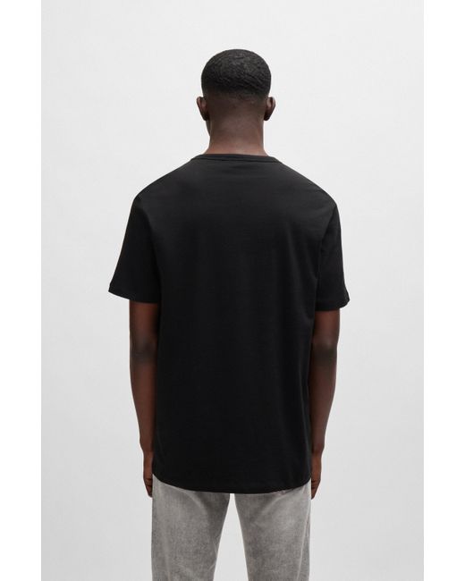 HUGO Set Van Drie T-shirts Van Katoenen Jersey Met Logodetails in het Black voor heren