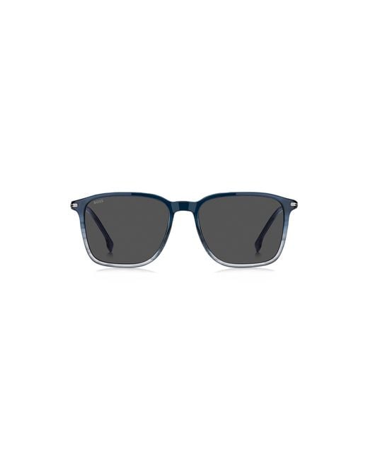 Boss Blue Degradé- Sunglasses With Striped Detail for men