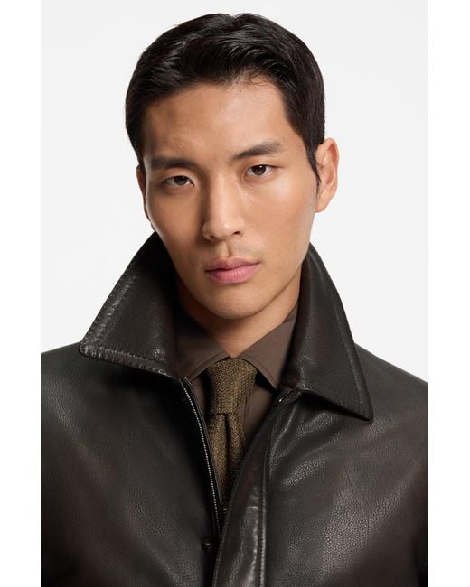 Boss Jacke Im Piloten-Stil Aus Nappaleder in Black für Herren