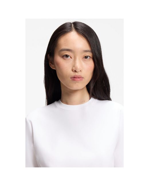 Boss White Relaxed-Fit T-Shirt