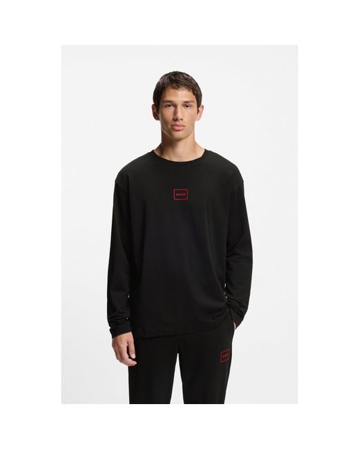 HUGO Black Loungewear Top for men