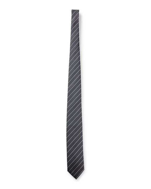 Boss Gestreifte Krawatte aus Material-Mix mit Seiden-Anteil und Jacquard-Muster in White für Herren