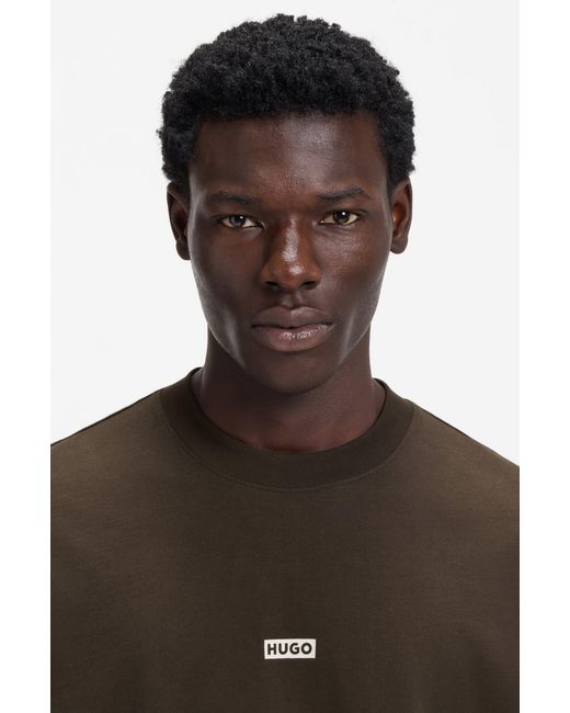 HUGO Dark Brown Men's T-shirts Size M for men