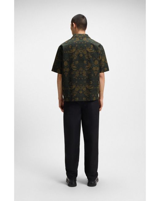 HUGO Black Light Green Men's Casual Shirts Size M for men