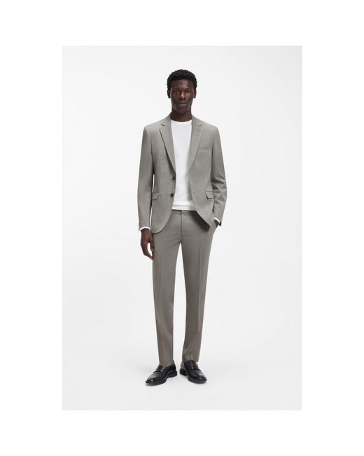 HUGO Gray Extra-Slim-Fit Suit for men