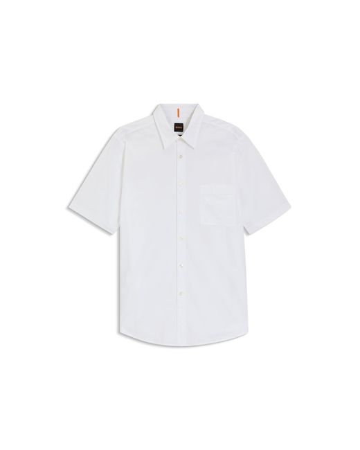 Boss White Regular-Fit Shirt for men