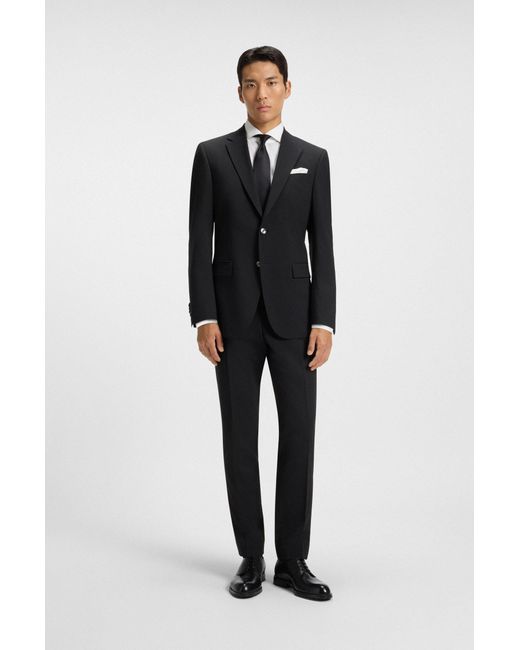 Boss Leder-Derbys Mit Logo-Prägung in Black für Herren