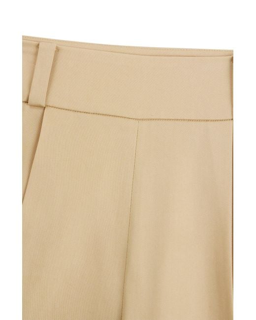 HUGO Natural Relaxed-fit Trousers With Wide Leg