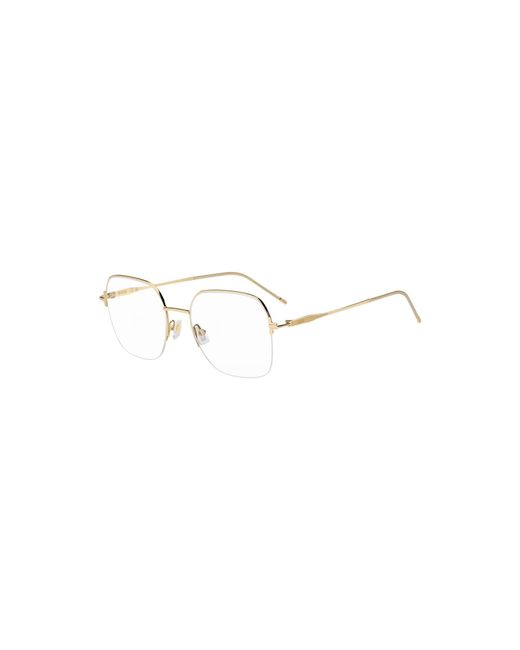 Boss Metallic Half-Rim-Tone Optical Frames With Emed Logo