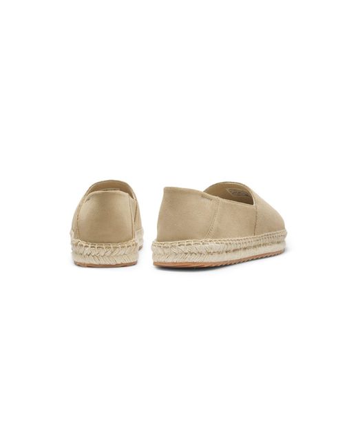 HUGO Natural Suede Espadrilles With Stacked Logo for men
