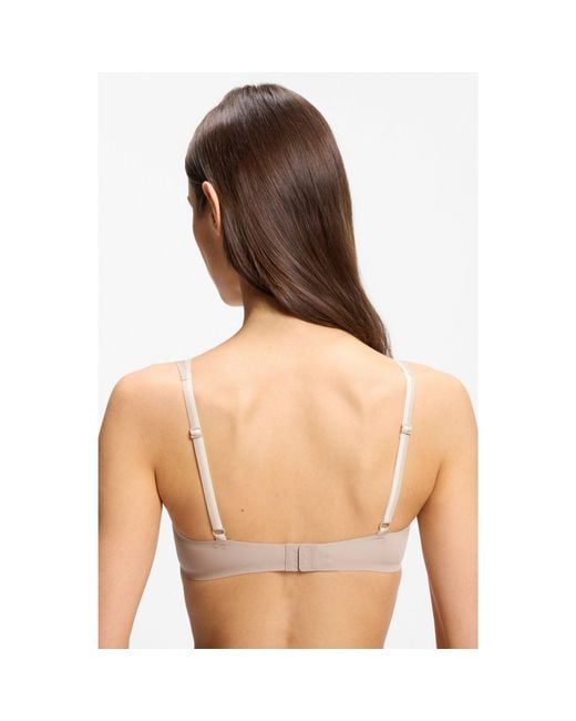 Boss Gray Two-Tone Bra With Adjustable Straps