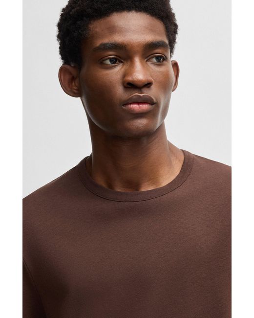 Boss Dark Brown Men's T-shirts Size L for men