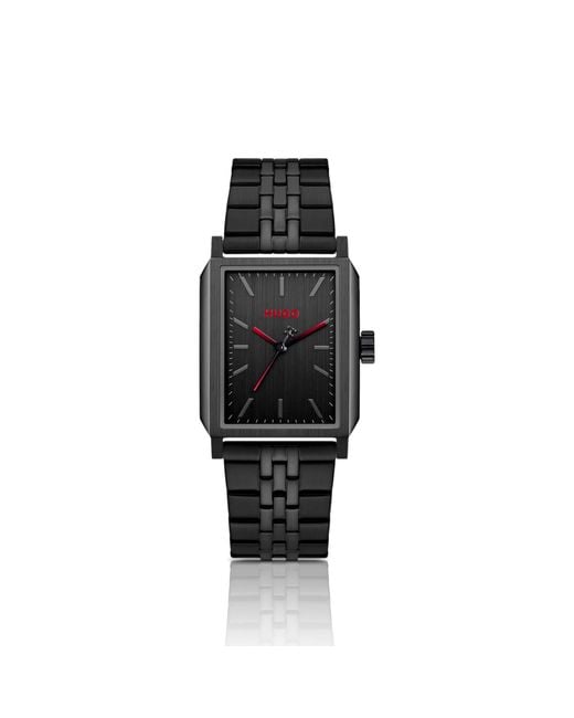 HUGO Black #Steeze Rectangular-Plated Watch With Dial for men