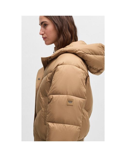 Boss Brown Equestrian Water-Repellent Padded Jacket