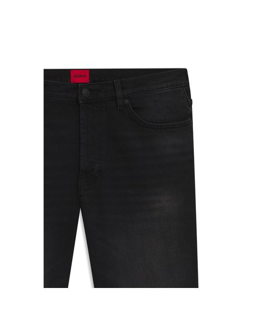 HUGO Black Tapered-Fit Jeans for men