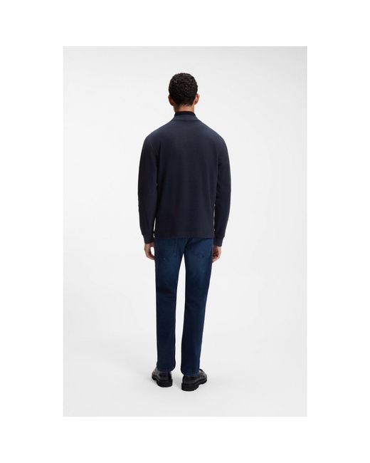 Boss Blue Long-Sleeved T-Shirt for men