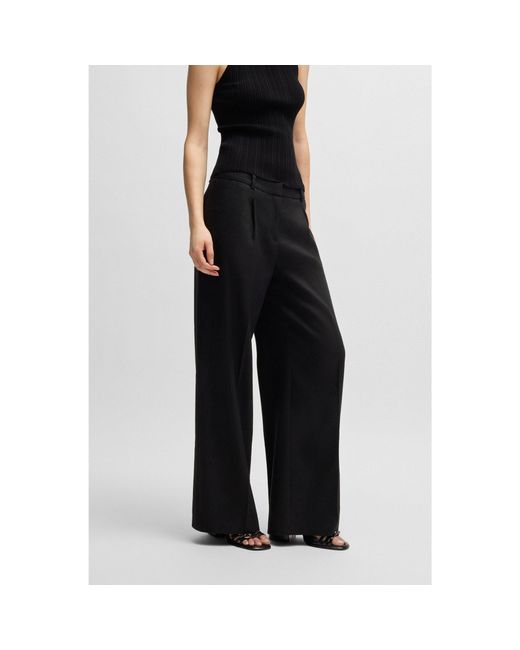 HUGO Black Regular-Fit Trousers