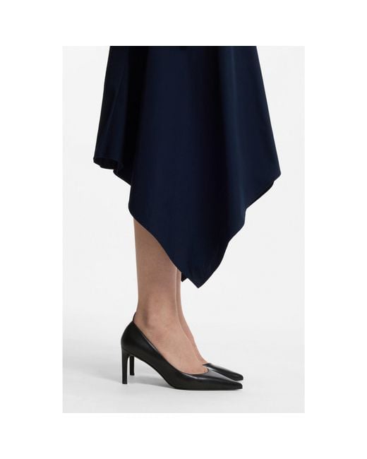 Boss Black Leather Pumps With Pointed Toe