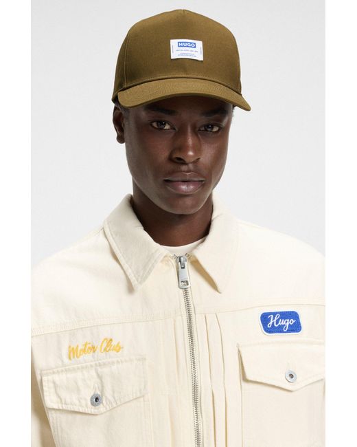HUGO Cap Aus Baumwoll-Twill Mit Logo-Label in Green für Herren