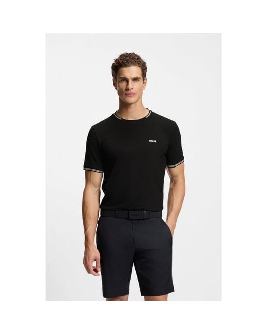 Boss Black Cotton-Piqué T-Shirt for men