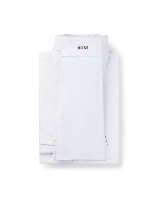Boss White Equestrian One-Piece Plastron With Glitter Logo