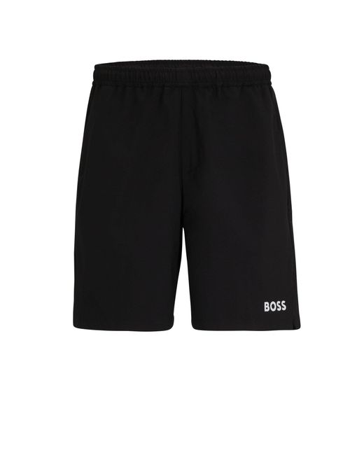 Boss Black X Matteo Berrettini Water-repellent Shorts With Logo Print for men