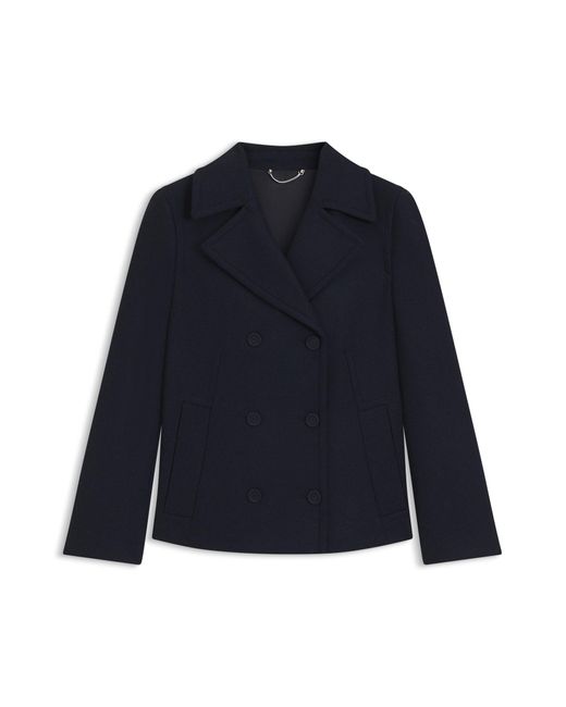 Boss Blue Regular-Fit Caban Aus Woll-Mix