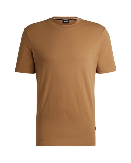 Boss Regular-Fit T-Shirt aus Baumwoll-Jersey in Brown für Herren