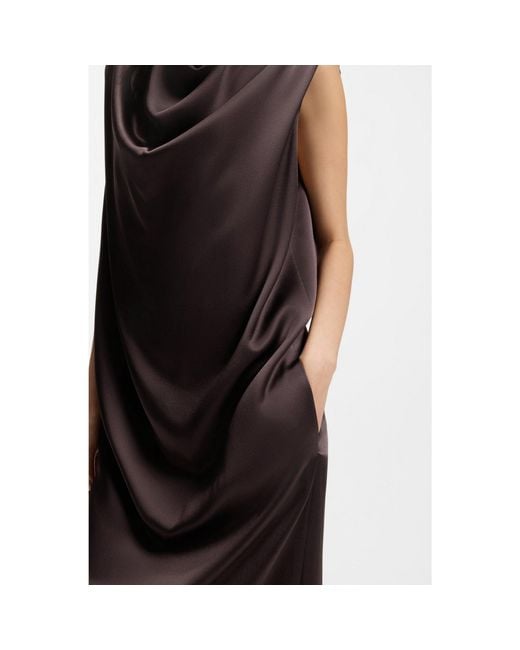 Boss Brown Sleeveless Maxi Dress