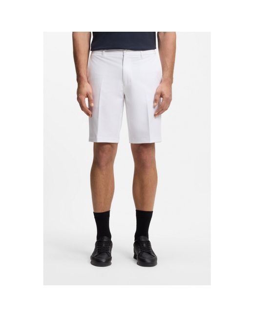 Boss White Slim-Fit Shorts for men