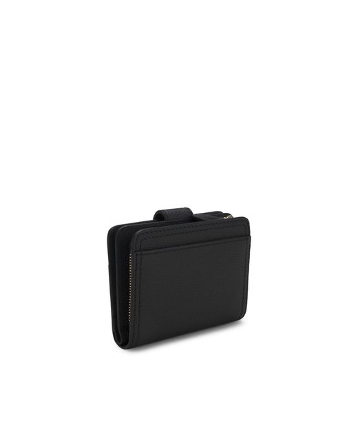 Boss Black Leather Wallet With Logo Lettering
