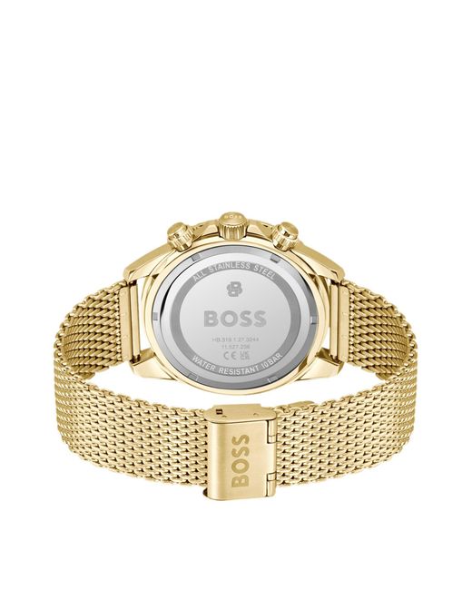 Boss Goldfarbener Sealiner Chronograph Mit Schwarzem Zifferblatt in Metallic für Herren