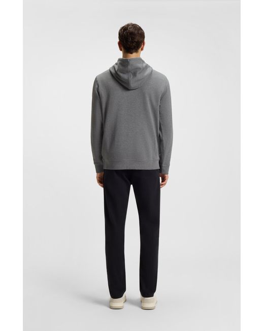 Boss Hoodie Aus Baumwoll-Terry Mit Logo-Aufnäher in Gray für Herren