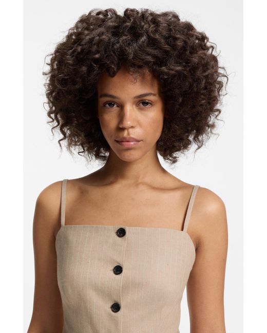 HUGO Slim-Fit Top in het Natural