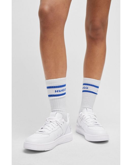 HUGO Lage Sneakers Met Logodetails in het White