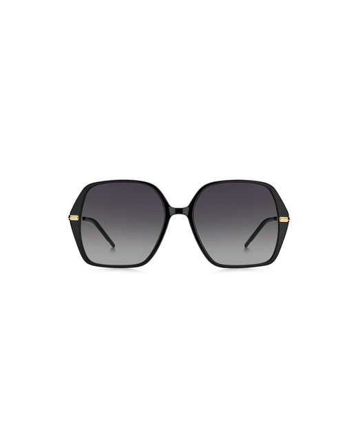 Boss Black Acetate Sunglasses With-Tone Temples