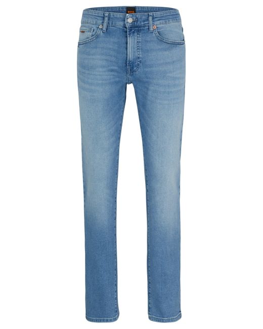 BOSS by HUGO BOSS Regular-fit Jeans Van Een Zware Kwaliteit Blauw Denim in  het Blauw voor heren | Lyst BE