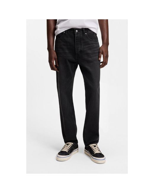 HUGO Gray Regular-Fit Jeans for men