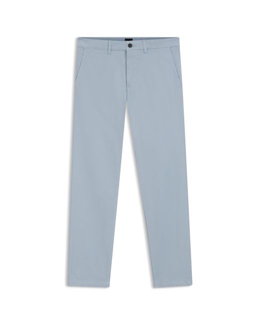 Boss Blue Regular-Fit Trousers for men
