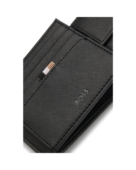 Boss Black Wallet With-Foil Logo Print for men