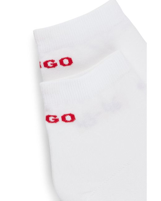 HUGO White Two-pack Of Short-length Socks for men