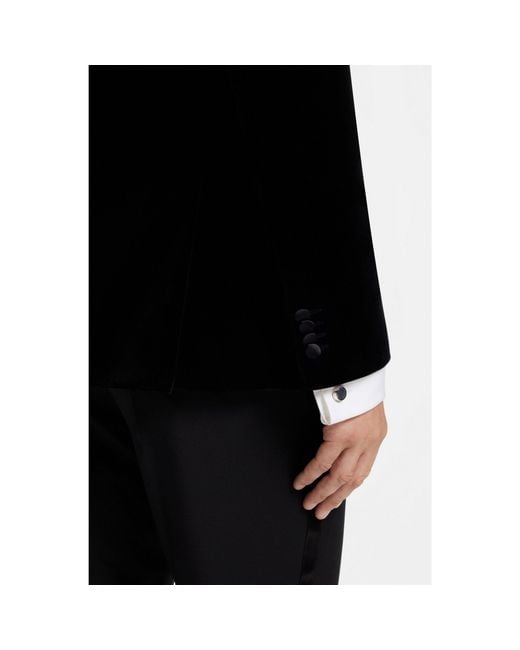 Boss White Round Cufflinks With-Enamel Insert for men