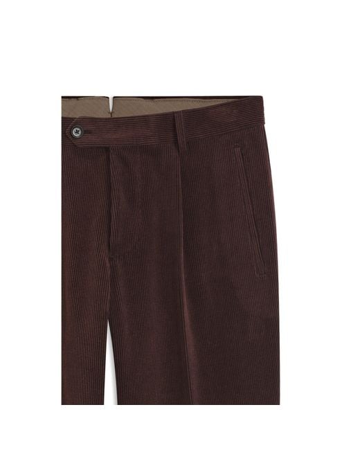 Boss Brown Tapered-Fit Trousers for men