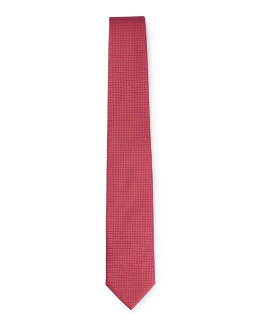 Boss Multicolor Silk-blend Tie With Jacquard Pattern for men