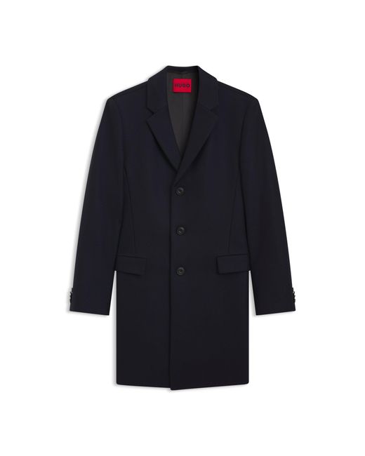 HUGO Blue Slim-Fit Coat for men