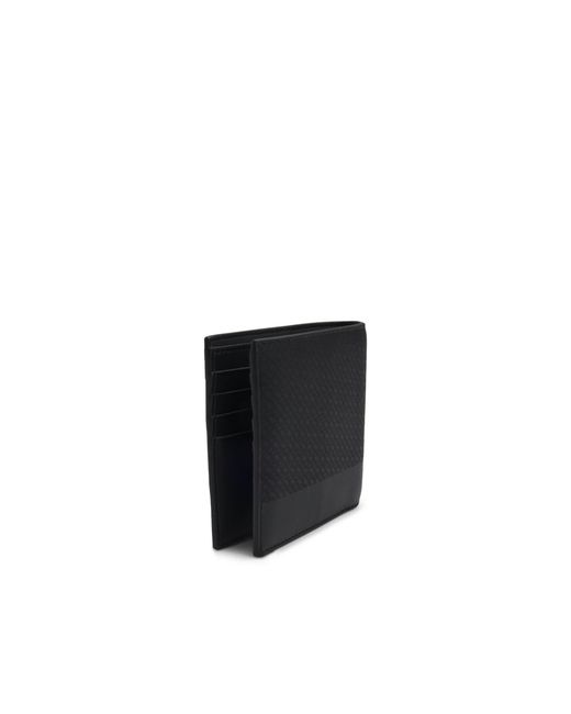 Boss Black Monogram Wallet With Plain Trims for men