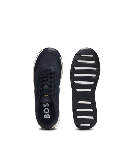 Boss Blue Ttnm Evo Trainers With Ridged Outsole for men