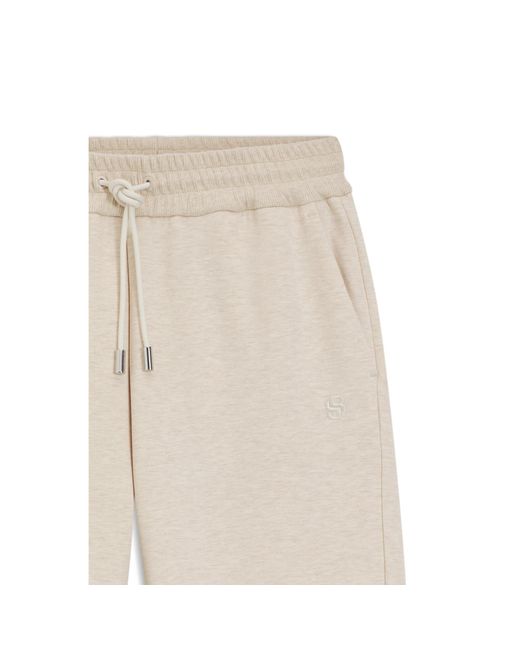 Boss Natural Relaxed-Fit Cotton-Blend Cuffed Tracksuit Bottoms