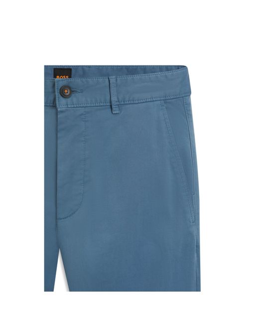 Boss Blue Slim-Fit Trousers for men