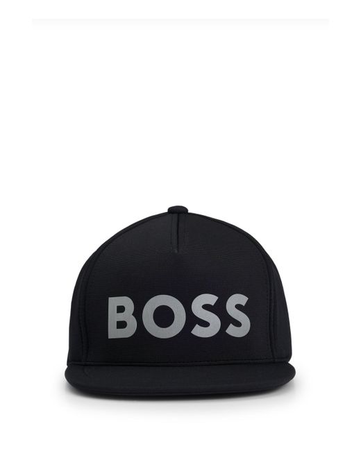 Boss Pet Van Stretchjersey Met Decoratief Reflecterend Logo in het Black voor heren